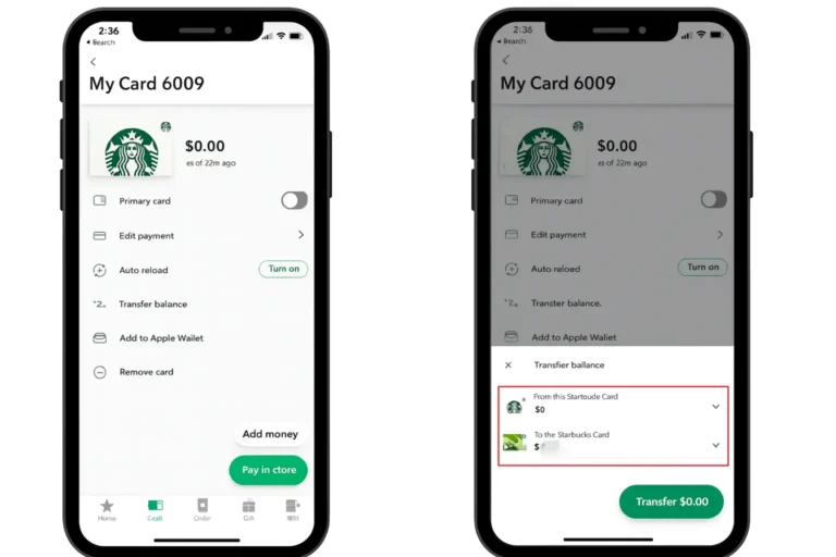 Check Balance in the Starbucks Mobile App